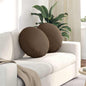Seat Cushions 2 pcs Light Yellow Ø30 x 13 cm fabric