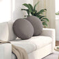 Seat Cushions 2 pcs Light Yellow Ø30 x 13 cm fabric