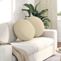 Seat Cushions 2 pcs Light Yellow Ø30 x 13 cm fabric