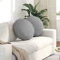 Seat Cushions 2 pcs Light Yellow Ø30 x 13 cm fabric