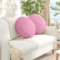 Seat Cushions 2 pcs Light Yellow Ø30 x 13 cm fabric