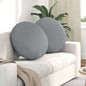 Seat Cushions 2 pcs Light Yellow Ø30 x 13 cm fabric