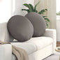 Seat Cushions 2 pcs Light Yellow Ø30 x 13 cm fabric