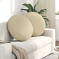 Seat Cushions 2 pcs Light Yellow Ø30 x 13 cm fabric