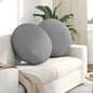 Seat Cushions 2 pcs Light Yellow Ø30 x 13 cm fabric