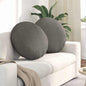 Seat Cushions 2 pcs Light Yellow Ø 40 cm Corduroy