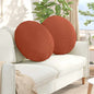 Seat Cushions 2 pcs Light Yellow Ø 40 cm Corduroy