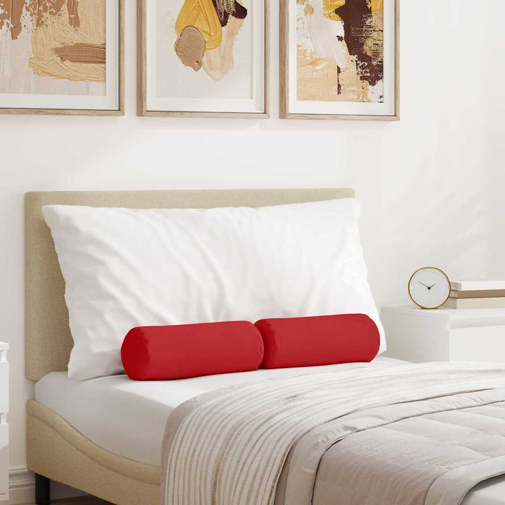 Almofadas Bolster 2 pçs Amarelo Claro Ø 15 x 40 cm tecido