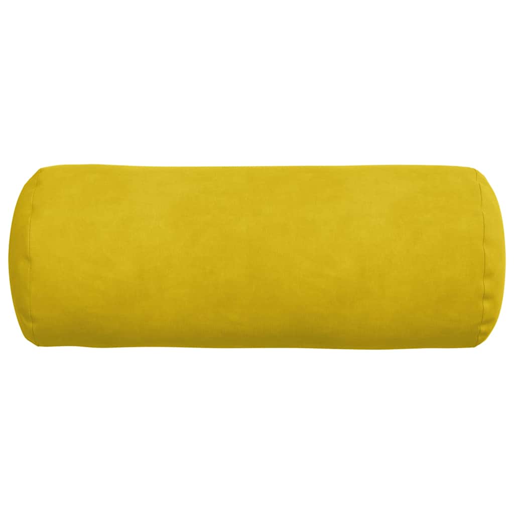 Cojines Bolster 2 pcs Amarillo Ø 15 x 40 cm Tela de pana