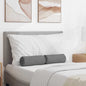Bolster Cushions 2 pcs Beige Ø 15 x 40 cm Microfiber Fabric