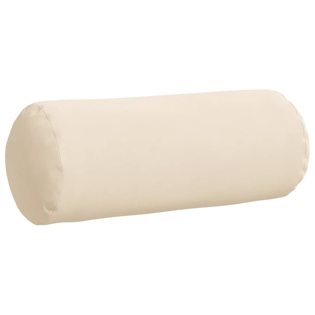 Cojines Bolster 2 pcs Beige Ø 15 x 40 cm Tela de microfibra