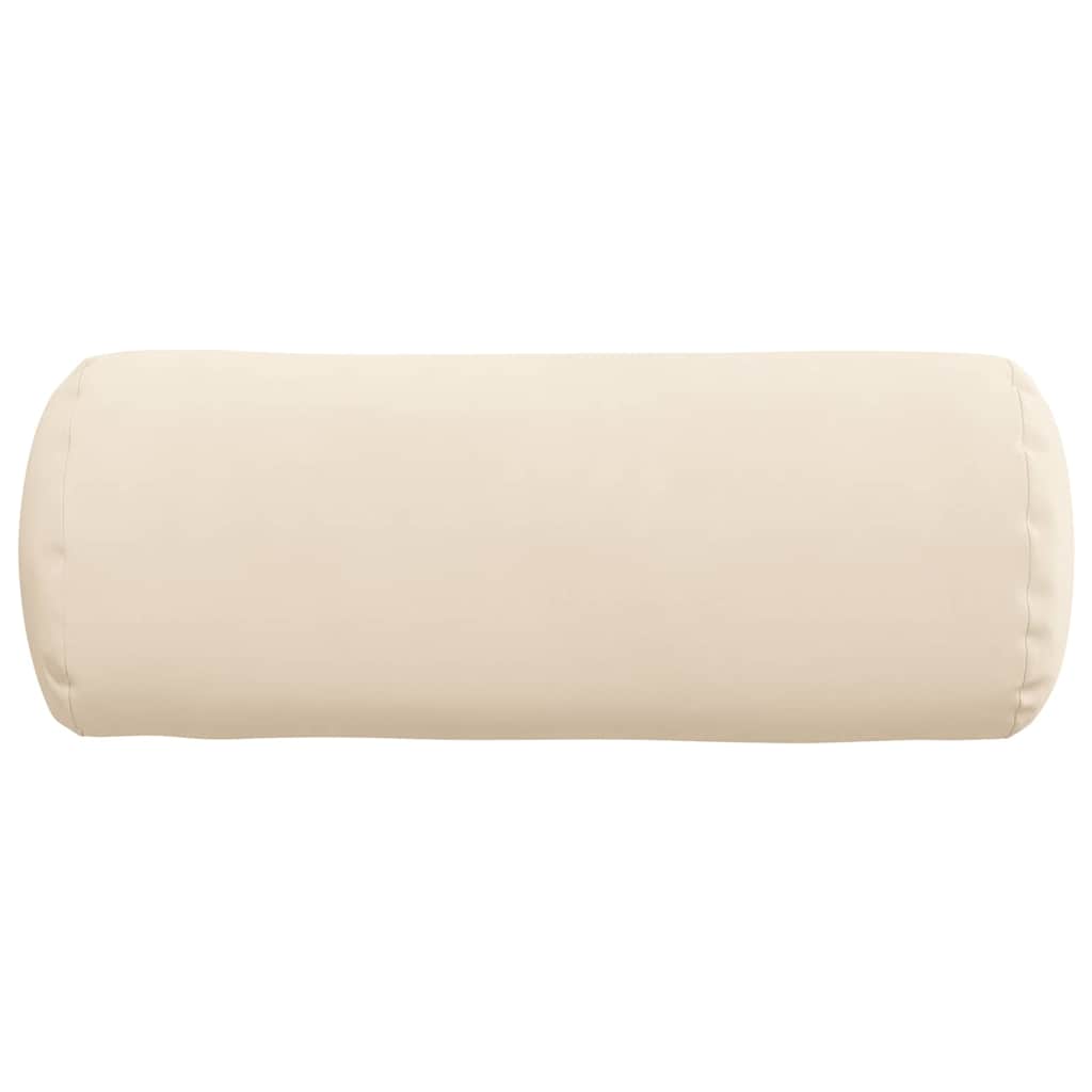 Cojines Bolster 2 pcs Beige Ø 15 x 40 cm Tela de microfibra