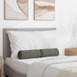 Bolster Cushions 2 pcs Light Yellow Ø 15 x 40 cm Corduroy