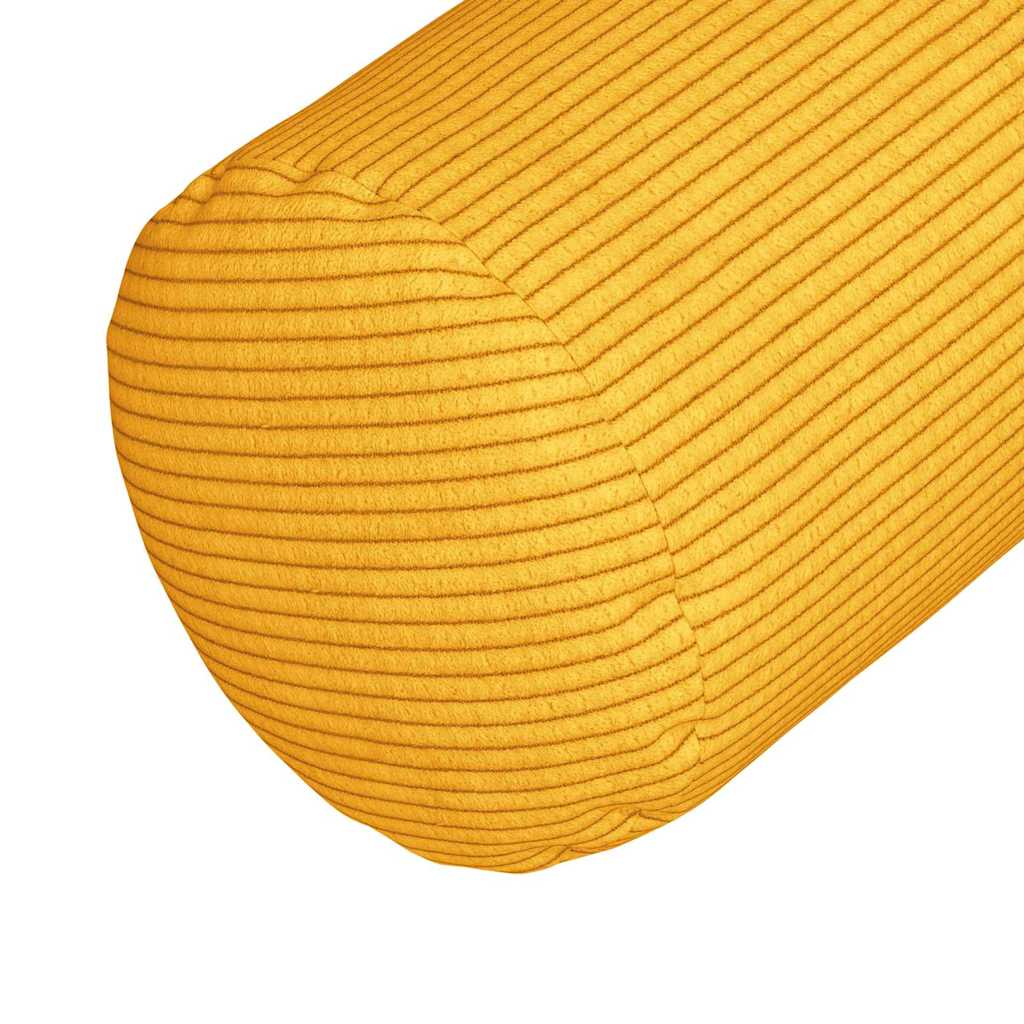 Cojines Bolster 2 pcs Amarillo Claro Ø 15 x 40 cm Tela de pana