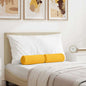 Bolster Cushions 2 pcs Light Yellow Ø 15 x 40 cm Corduroy