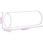 Cojines Bolster 2 pcs Amarillo Claro Ø 15 x 40 cm Tela de pana