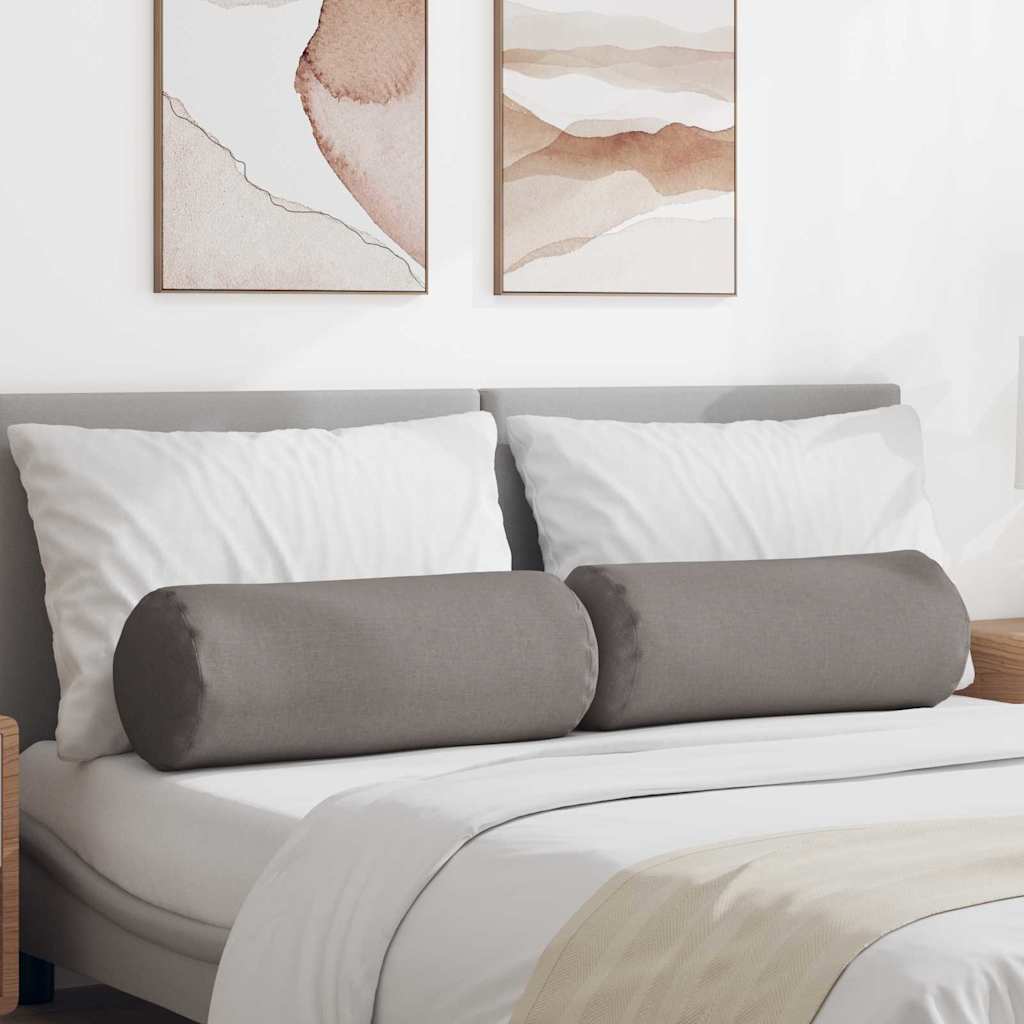 Almofadas Bolster 2 pçs Amarelo Claro Ø 15 x 40 cm tecido