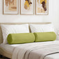 Almofadas Bolster 2 pçs Amarelo Claro Ø 15 x 40 cm tecido