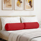Almofadas Bolster 2 pçs Amarelo Claro Ø 15 x 40 cm tecido
