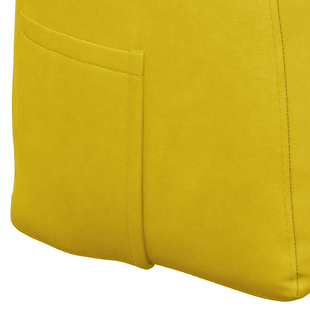 Cojín de Espalda Amarillo 100 x 24 x 50 cm Terciopelo