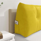 Cojín de Espalda Amarillo 100 x 24 x 50 cm Terciopelo