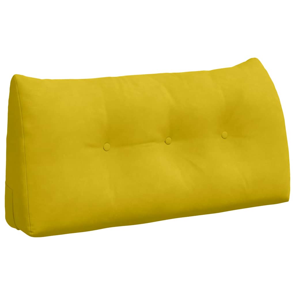 Cojín de Espalda Amarillo 100 x 24 x 50 cm Terciopelo