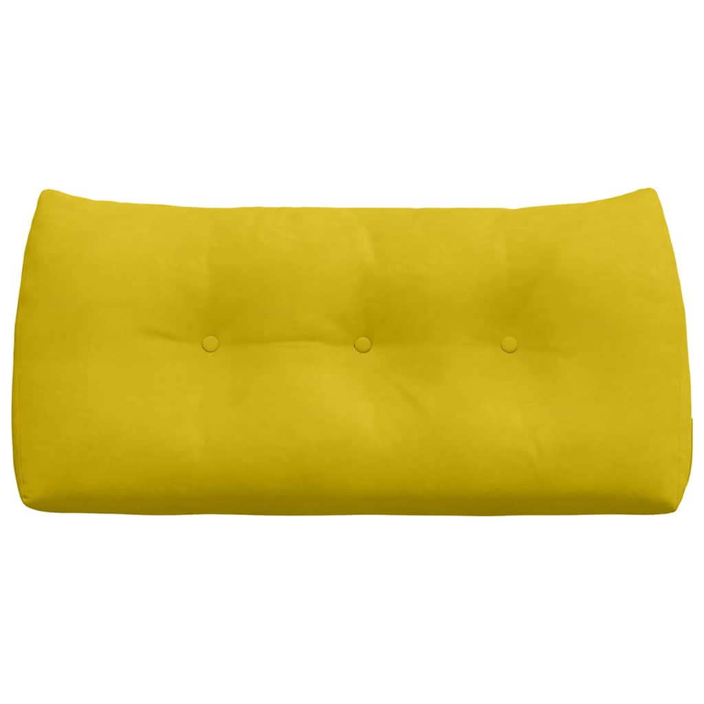 Cojín de Espalda Amarillo 100 x 24 x 50 cm Terciopelo
