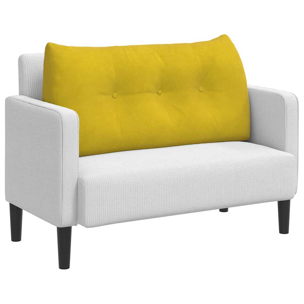 Cojín de Espalda Amarillo 100 x 24 x 50 cm Terciopelo