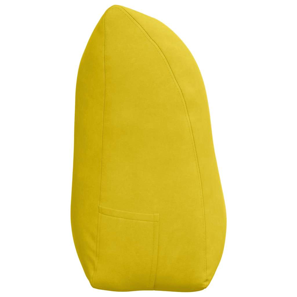Cojín de Espalda Amarillo 100 x 24 x 50 cm Terciopelo