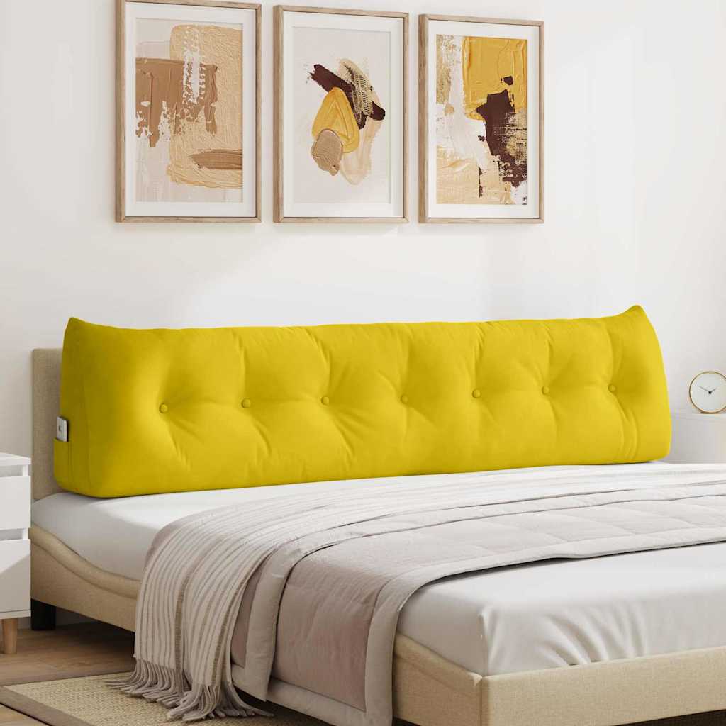 Cojín de Espalda Amarillo 100 x 24 x 50 cm Terciopelo