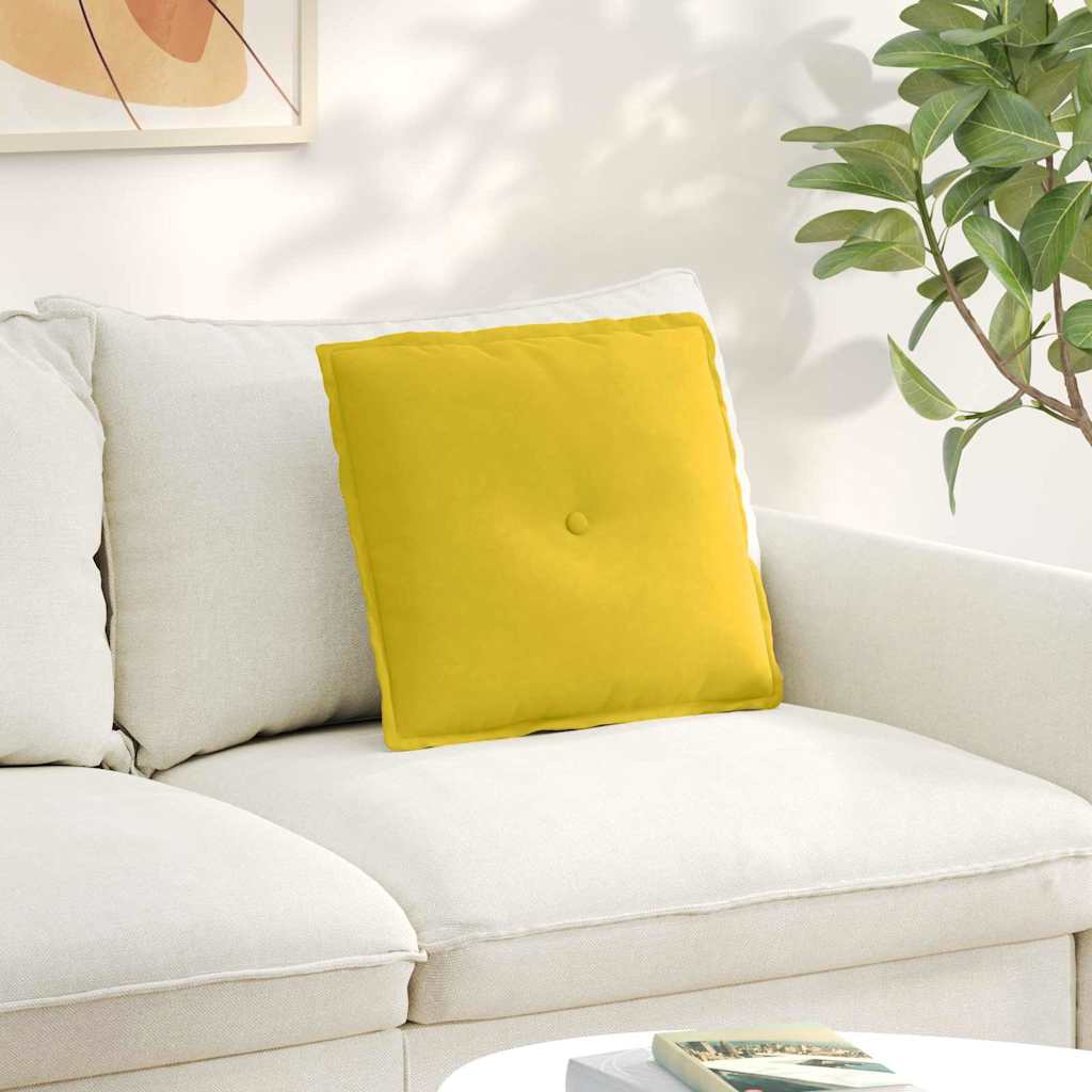 Cojín de Espalda Amarillo 100 x 50 cm Tela de pana