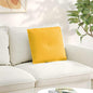 Light Yellow Back Cushion 100 x 50 cm Corduroy Fabric
