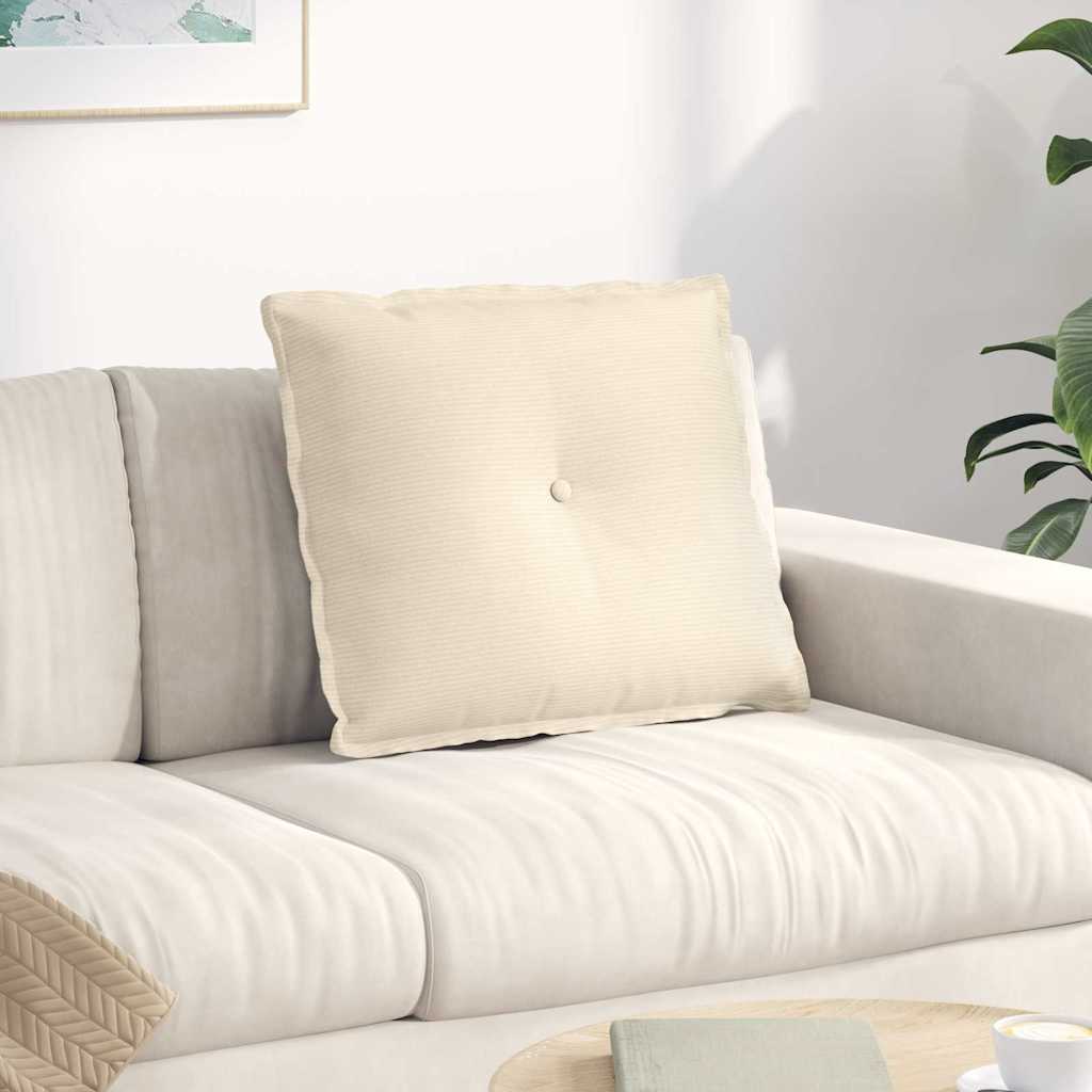 Cojín de Espalda Amarillo Claro 100 x 50 cm Tela de pana