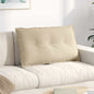 Beige Back Cushion 100 x 50 cm Microfiber fabric