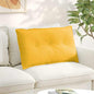 Light Yellow Back Cushion 100 x 50 cm Corduroy Fabric