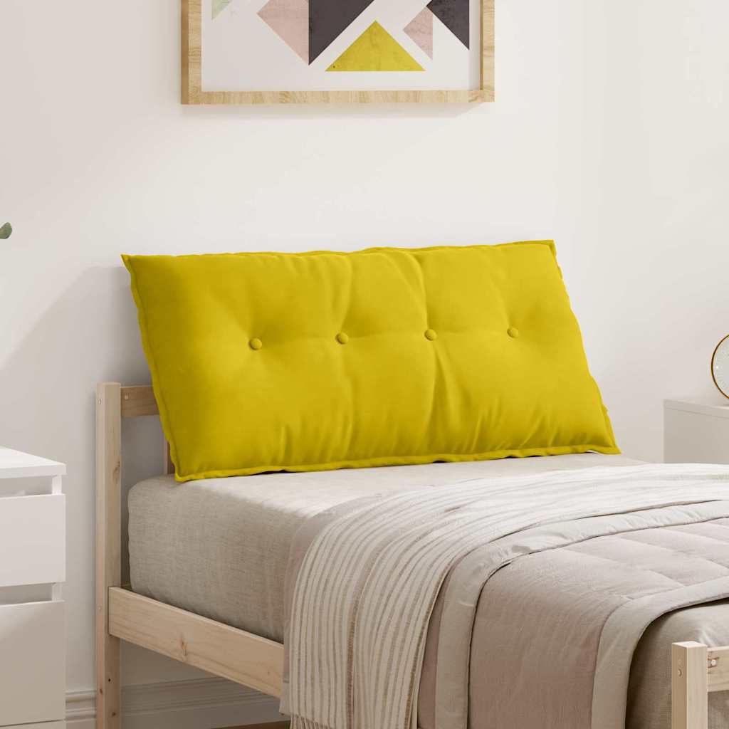 Cojín de Espalda Amarillo 100 x 50 cm Tela de pana