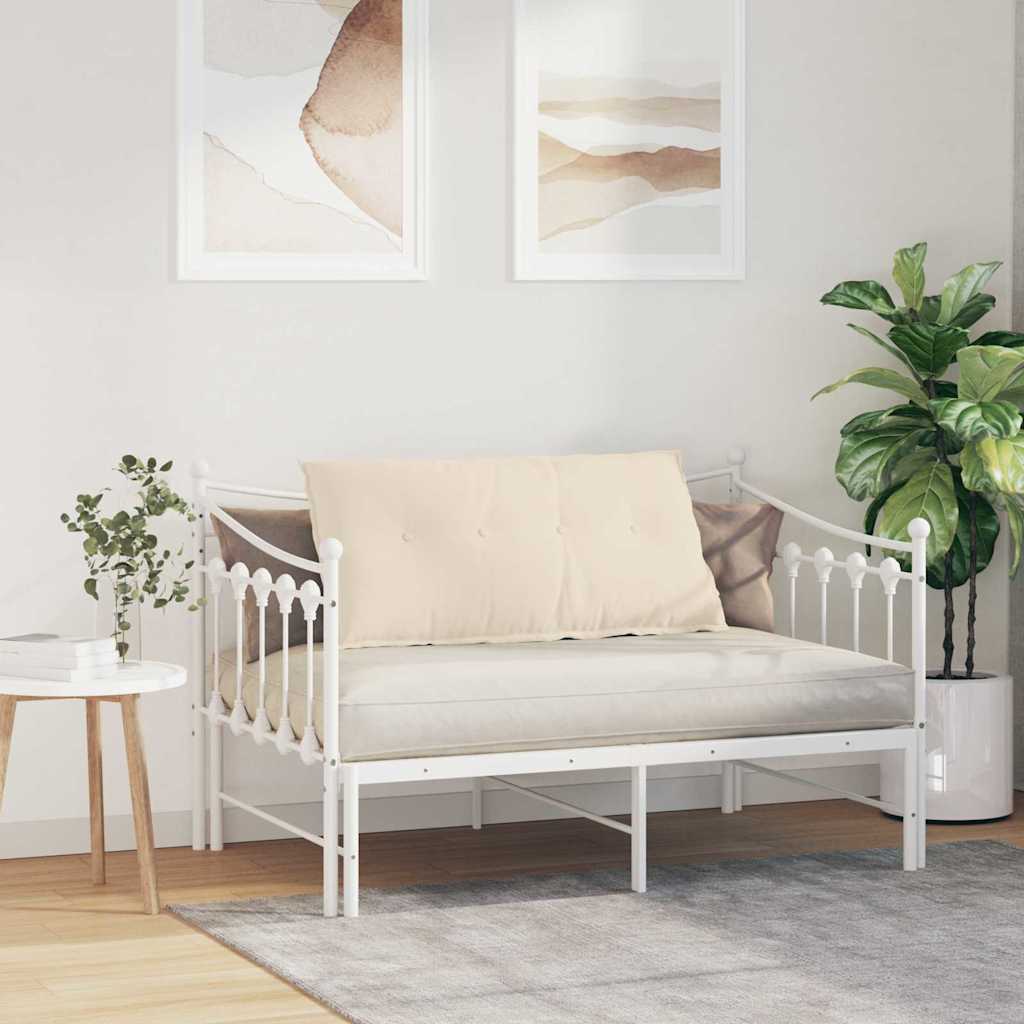 Cojín de Espalda Beige 100 x 50 cm Tela de microfibra