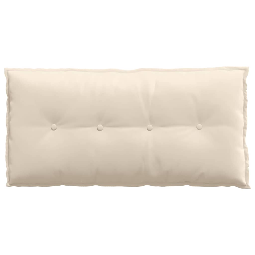 Cojín de Espalda Beige 100 x 50 cm Tela de microfibra