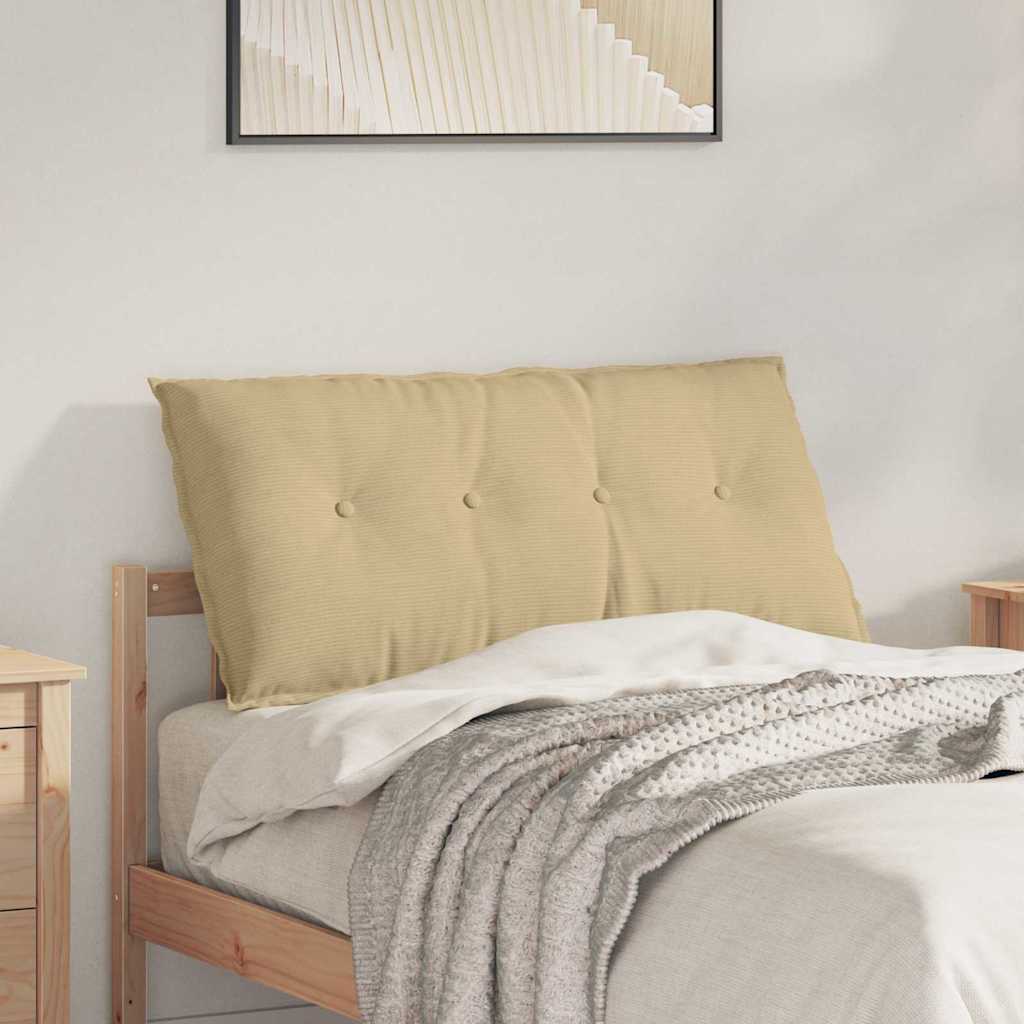 Cojín de Espalda Amarillo Claro 100 x 50 cm Tela de pana