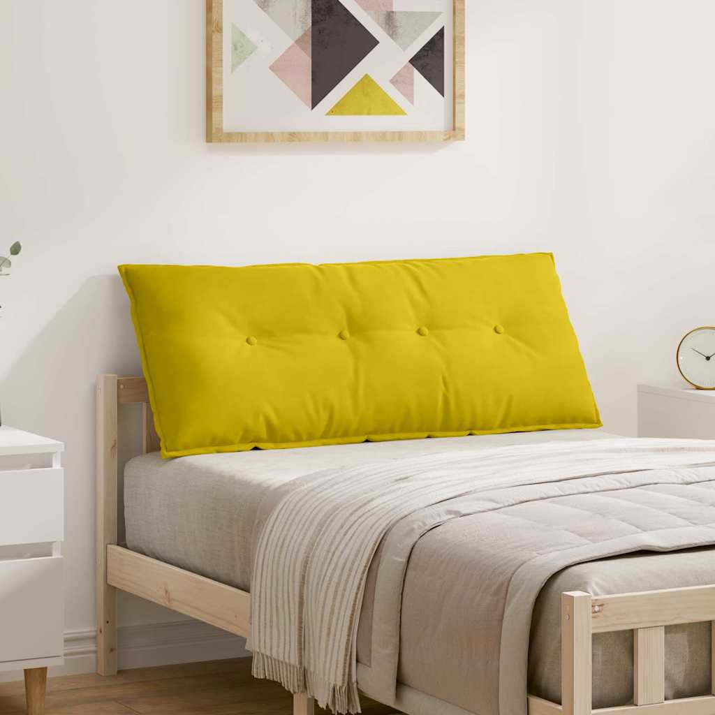 Cojín de Espalda Amarillo 100 x 50 cm Tela de pana