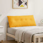 Light Yellow Back Cushion 100 x 50 cm Corduroy Fabric