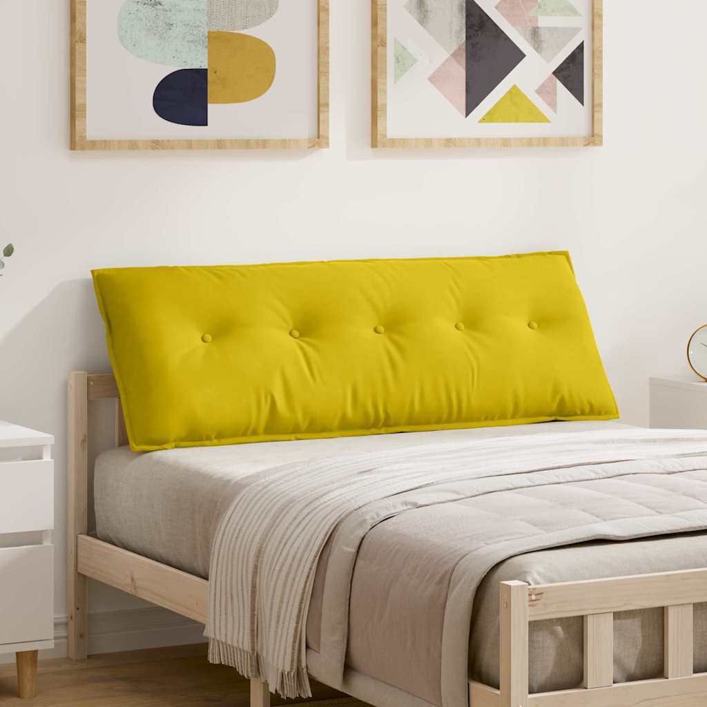 Cojín de Espalda Amarillo 100 x 50 cm Tela de pana
