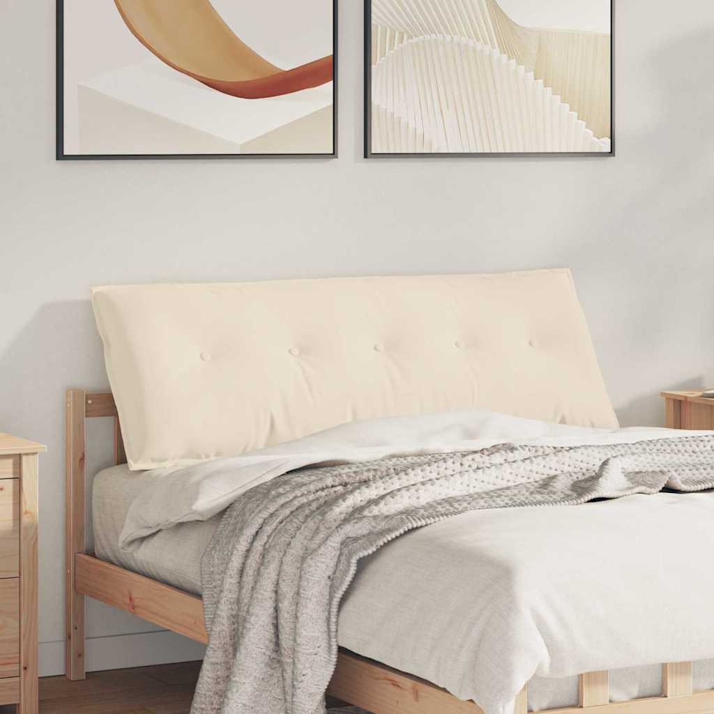 Cojín de Espalda Beige 100 x 50 cm Tela de microfibra