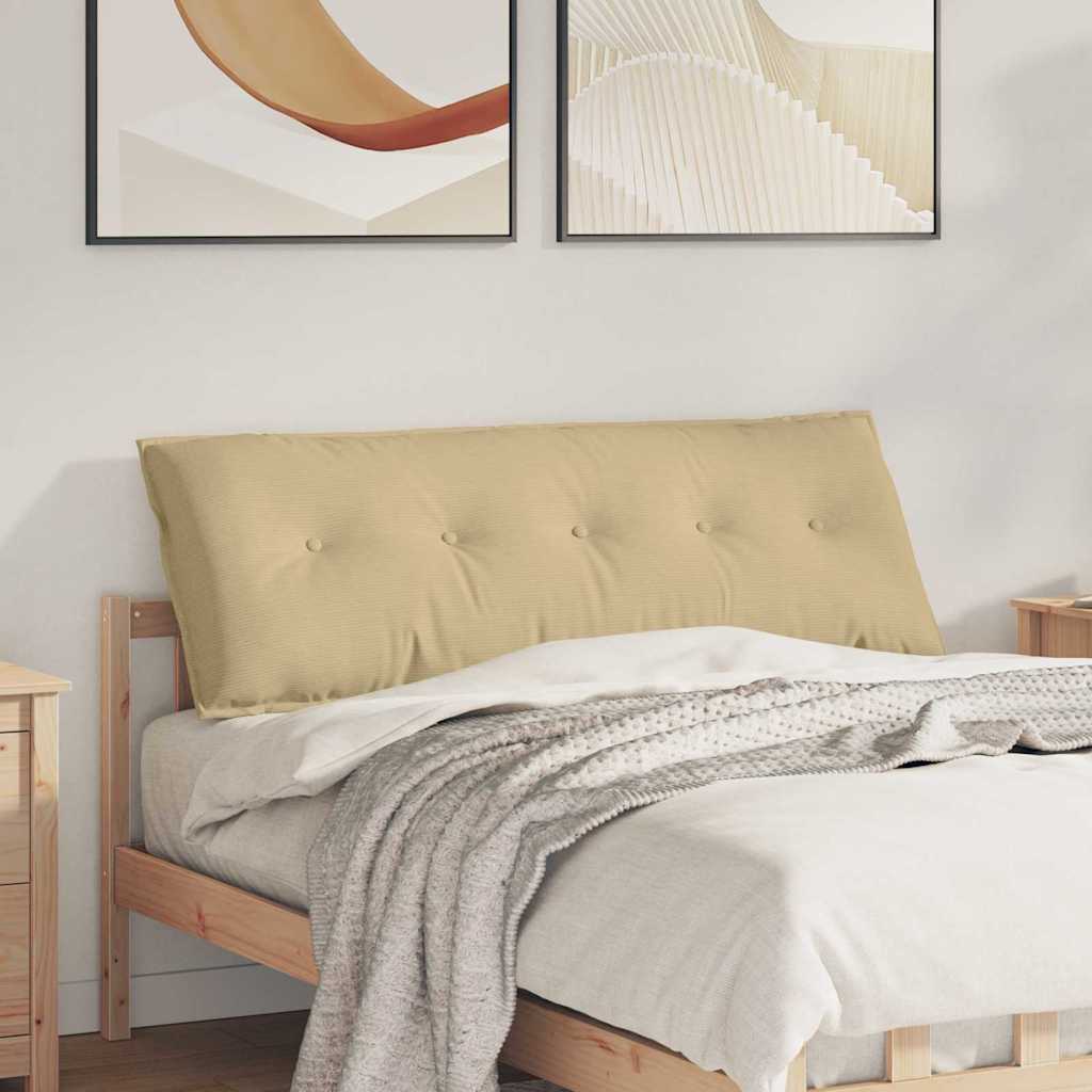 Cojín de Espalda Amarillo Claro 100 x 50 cm Tela de pana