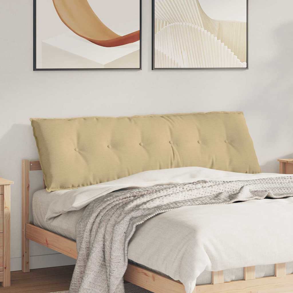 Cojín de Espalda Amarillo Claro 100 x 50 cm Tela de pana