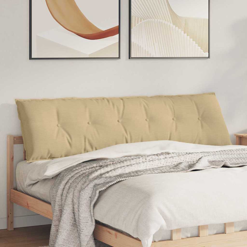 Cojín de Espalda Amarillo Claro 100 x 50 cm Tela de pana