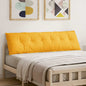 Light Yellow Back Cushion 100 x 50 cm Corduroy Fabric