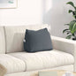 Yellow Back Cushion 45 x 20 x 35 cm Corduroy Fabric