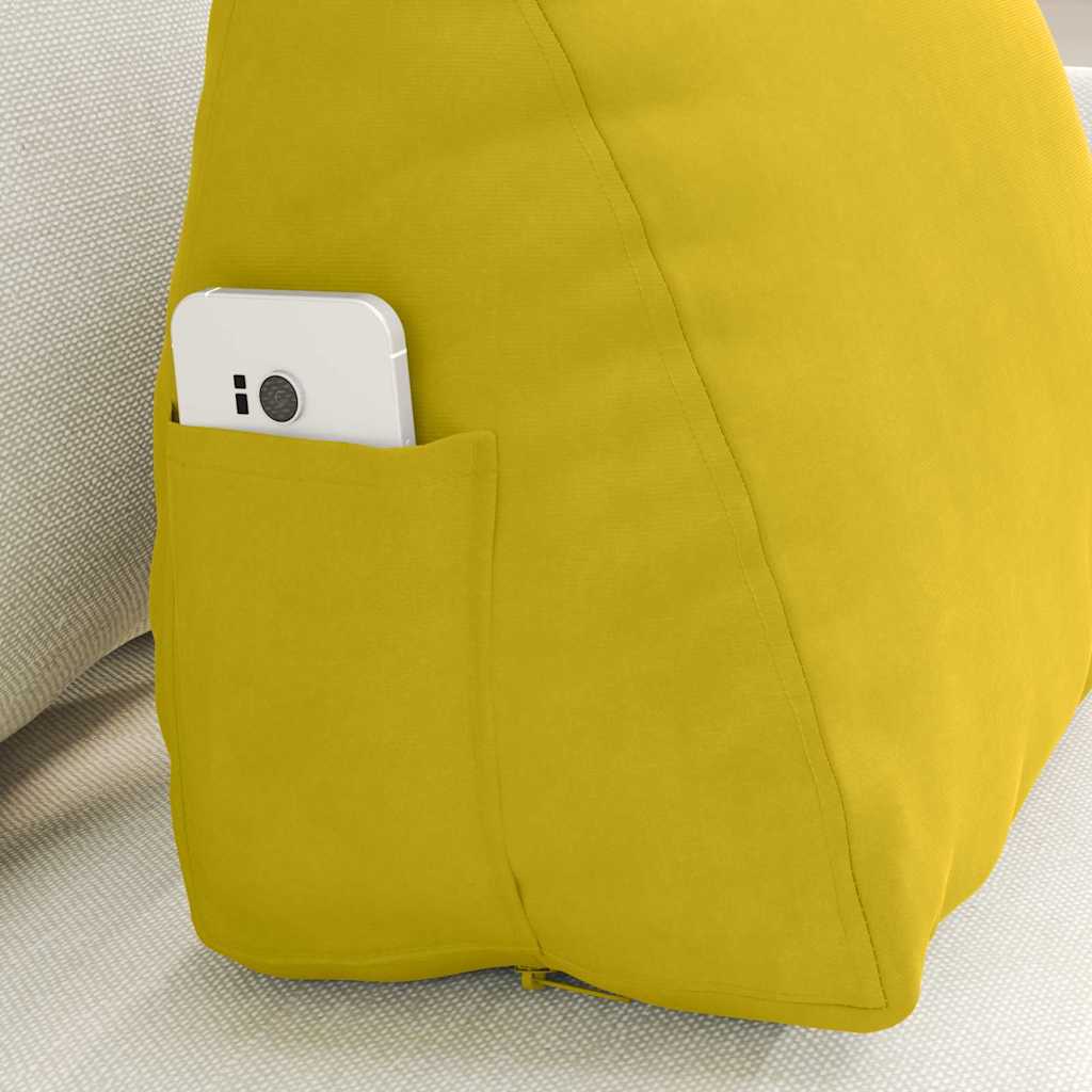 Cojín de Espalda Amarillo 45 x 20 x 35 cm Tela de pana