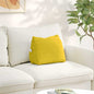 Yellow Back Cushion 45 x 20 x 35 cm Corduroy Fabric